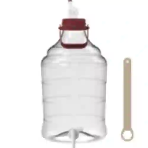 25 L Unbreakable Demijohn with handle and a discharge tap