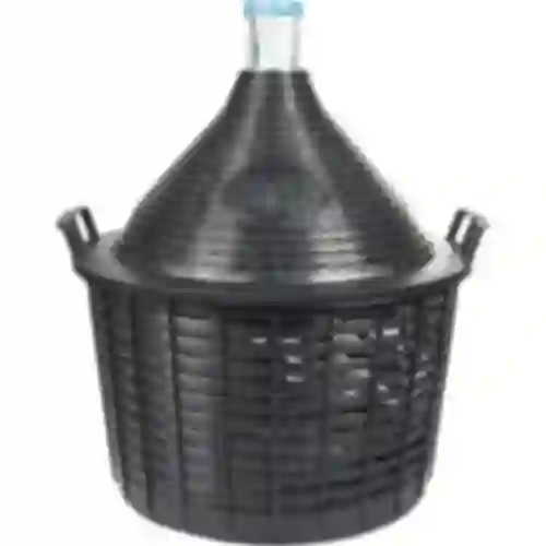 25 L wine demijohn in a plastic basket
