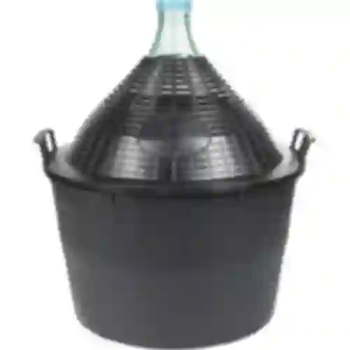 34 L wine demijohn in a plastic basket