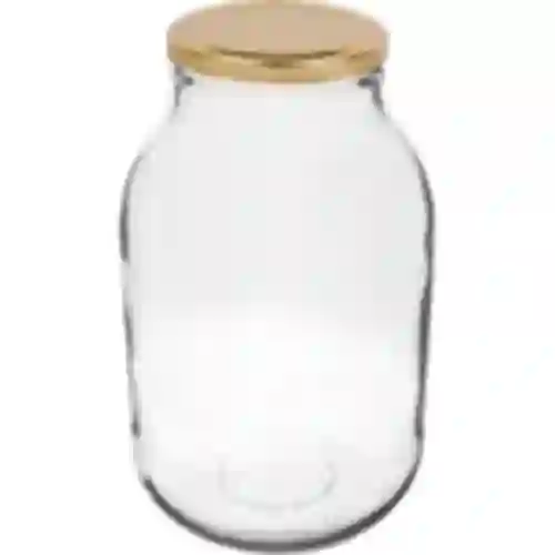 3l twist off glass jar with golden lid Ø100