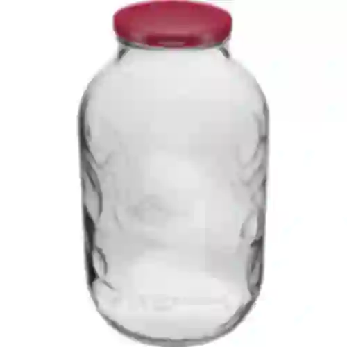 5 L jar with burgundy screw lid Ø100