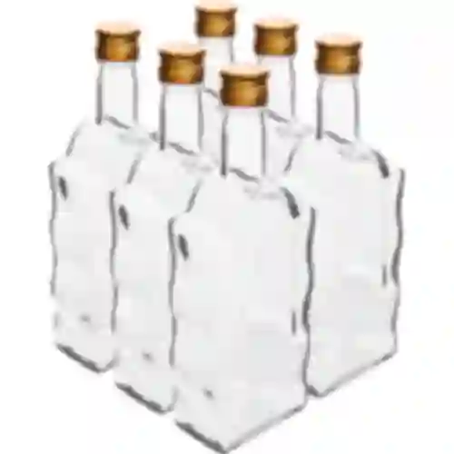 500 ml glass bottle Butelka Klasztorna with screw cap, white - 6pcs.