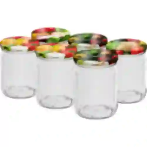 500 ml jar with coloured lid fi82/6