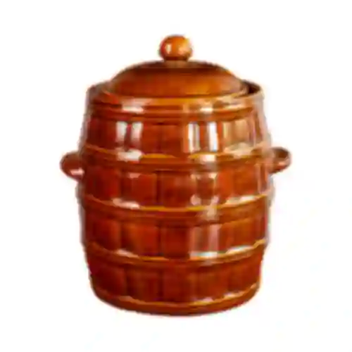 8 L Stoneware - barrel crock pot with water seal