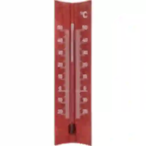 A room thermometer with a pattern (-20°C to +50°C) 15cm, mahogany