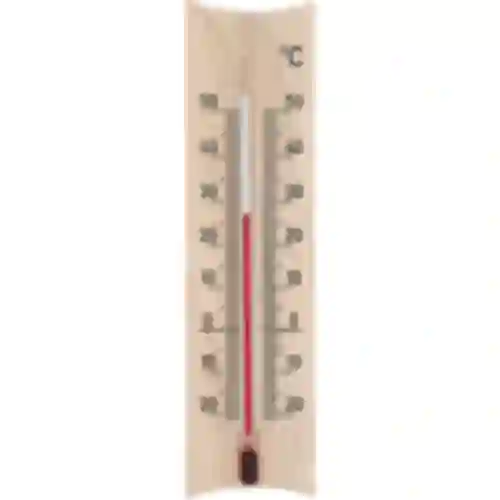 A room thermometer with a pattern (-20°C to +50°C) 15cm, natural