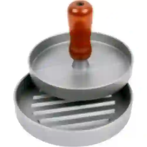 Aluminium press for hamburgers and veggie burgers, 12 cm, non-stick coating