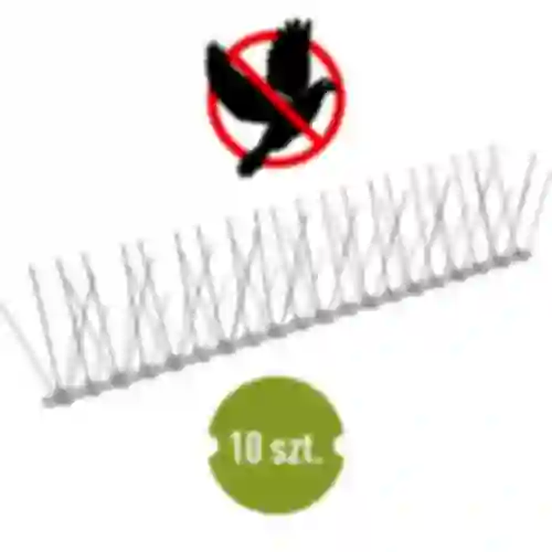 Bird spikes, on a plastic strip, 10 pcs.