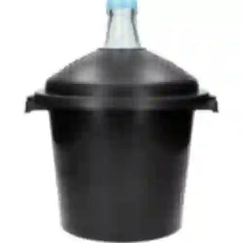 Demijohn for wine in plastic basket 10 L