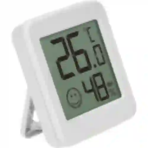 Electronic thermometer with comfort indicator, white