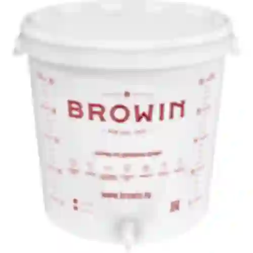 Fermentation bucket 30 L with BROWIN printing and tap, RU