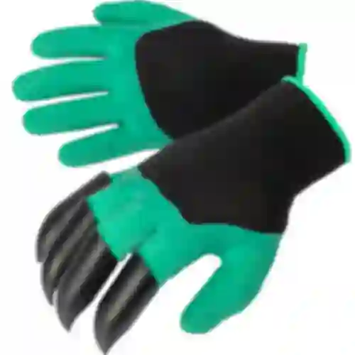 Gardening gloves with claws – green