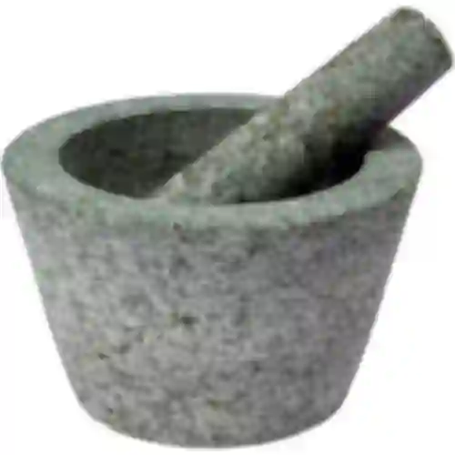 Granite mortar with pestle, 13cm