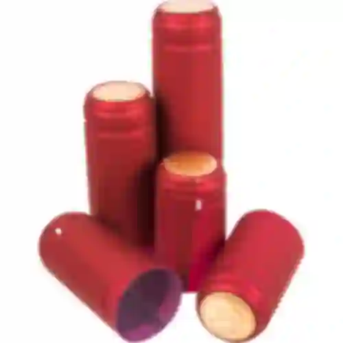 Heat Shrink Perforated Capsules Ø31mm , 100pcs. , red colour