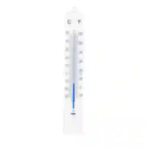 Indoor plastic thermometer white colour (-30°C do +50°C) 18cm