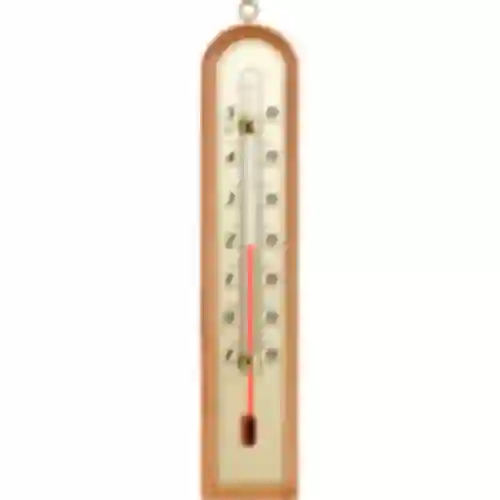 Indoor thermometer with a golden scale (-10°C to +50°C) 22cm, mix