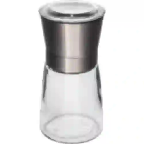 Manual salt and pepper grinder, 13 cm, glass