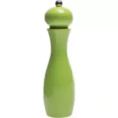Manual salt and pepper grinder, 18 cm, green