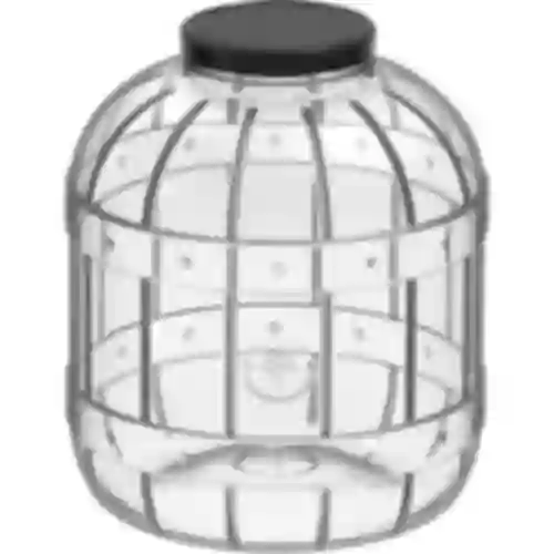 Multifunctional 8 L jar with black metal cap