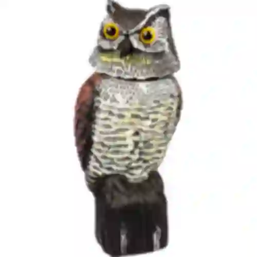 Owl with moving head - bird repeller