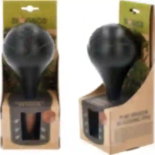 Plant watering globe, matt black, with a ceramic spike (included in the packaging) 400 ml