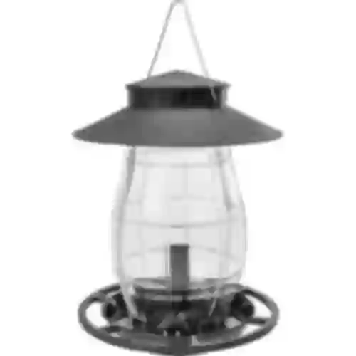 Plastic bird feeder - 21x21x27 cm, black