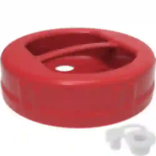 Plastic twist-off lid Ø100 with an opening and stopper
