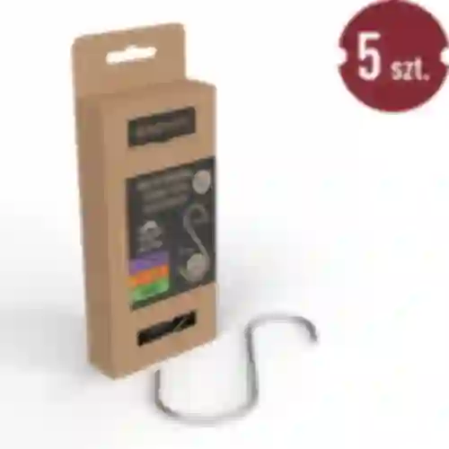 S-shaped hooks for smoking - 150 mm, Ø 4 mm, 5 pcs