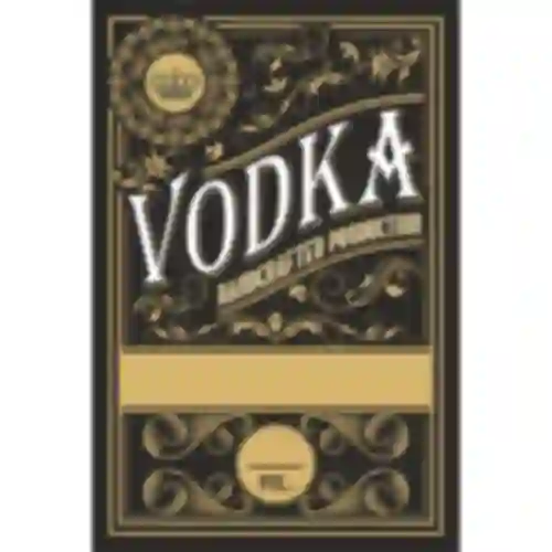 Self-adhesive labels, 60x90 mm, for bottles, vodka, black, 20 pcs