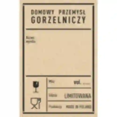 Self-adhesive labels, 60x90 mm, for bottles, vodka, Polish People’s Republic, 20 pcs