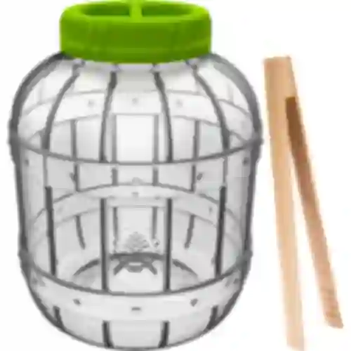 Shatterproof jar for brine pickling 5 L + wooden tongs