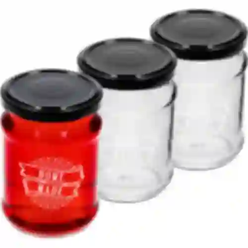 Twist off jar, 250 ml, with “Home made” print and Ø66/4 lid - 3 pcs.