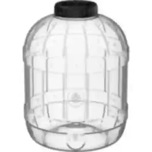 Unbreakable, multifunctional jar with black cap, 15 L