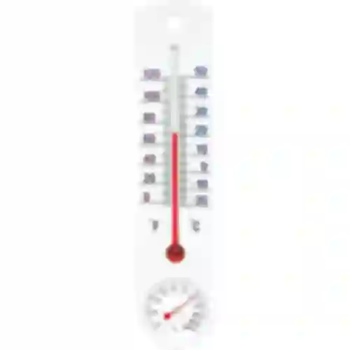Universal white thermometer with a hygrometer (-20°C to +50°C) 25cm