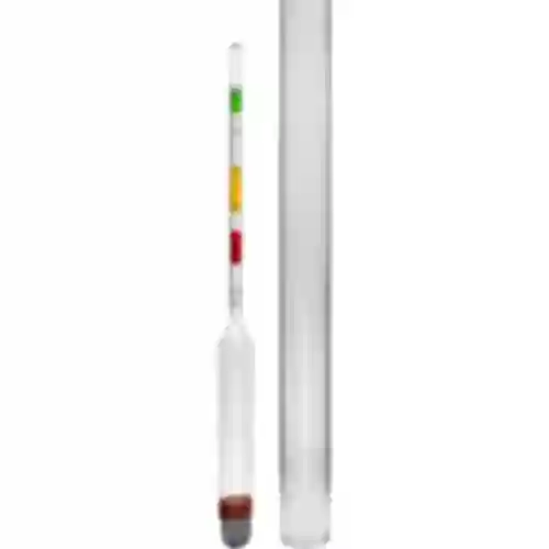 Vinometer (sugar meter) in a plastic test tube