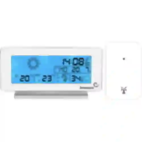 Weather station RCC, DCF – electronic, wireless, backlit, sensor, white