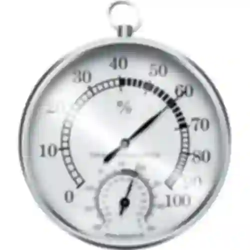 Weather station - retro, thermometer, hygrometer Ø 10cm