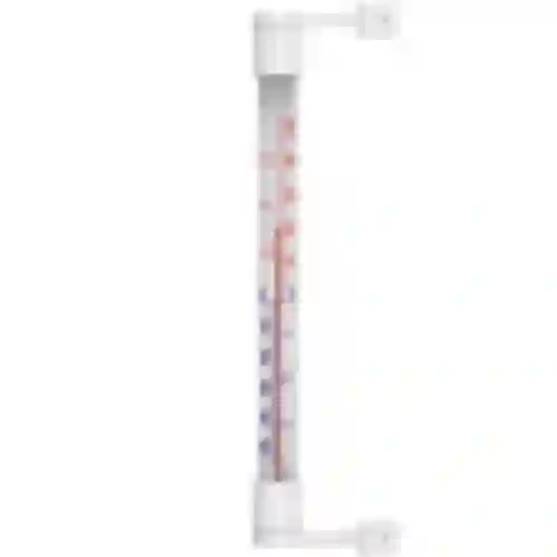 Window thermometer stick-on/screw-on , white (-50°C to +50°C) 22cm