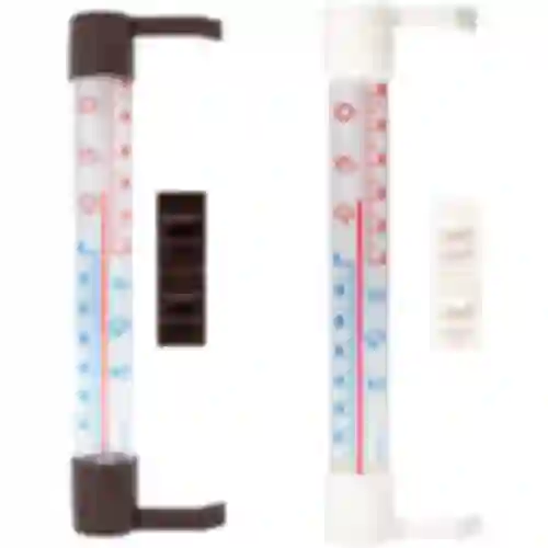 Window thermometer with transparent scale (-70°C to +50°C) 23cm mix