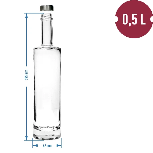 ‘Timeless’ 500 ml bottle - 4 ['bottle', ' glass bottle', ' bottle with screw cap', ' 500 mL bottle', ' wine bottle', ' infusion liqueur bottle', ' alcohol bottle', ' transparent bottle']