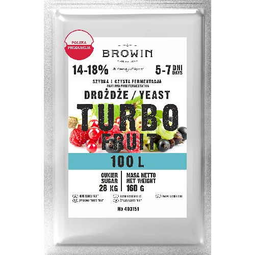 Turbo Fruit 5-7 days distiller's yeast, 160 g  - 1 ['yeast for alcohol', ' yeast for spirit', ' yeast for moonshine', ' yeast for samogon', ' moonshine', ' samogon', ' moonshine']