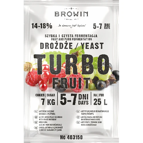 Turbo Fruit 5-7 days distiller's yeast 40g - 2 ['yeast for alcohol', ' yeast for spirit', ' yeast for moonshine', ' yeast for samogon', ' moonshine', ' samogon', ' moonshine']