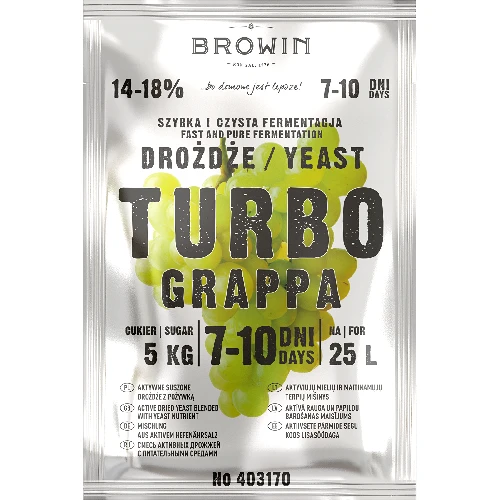 Turbo Grappa distiller's yeast, 120 g - 2 ['yeast for alcohol', ' yeast for spirit', ' yeast for moonshine', ' yeast for samogon', ' moonshine', ' samogon', ' moonshine']