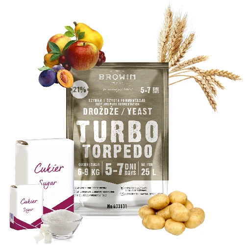 Turbo Torpedo 5-7 days distiller’s yeast, 21% - 5 