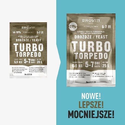 Turbo Torpedo 5-7 days distiller’s yeast, 21% - 17 