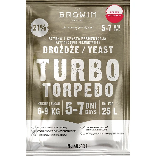 Turbo Torpedo 5-7 days distiller’s yeast, 21%  - 1 