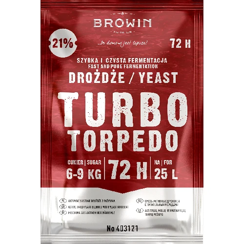 Turbo Torpedo distillery yeast 72h 21% - 120 g - 2 