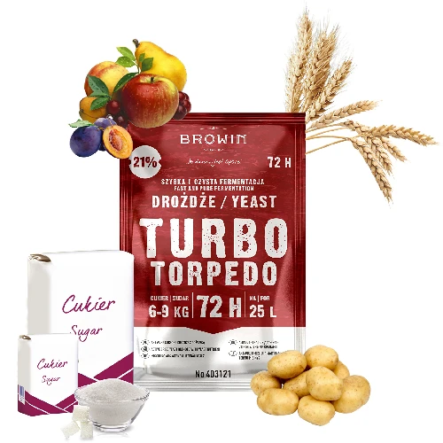 Turbo Torpedo distillery yeast 72h 21% - 120 g - 6 