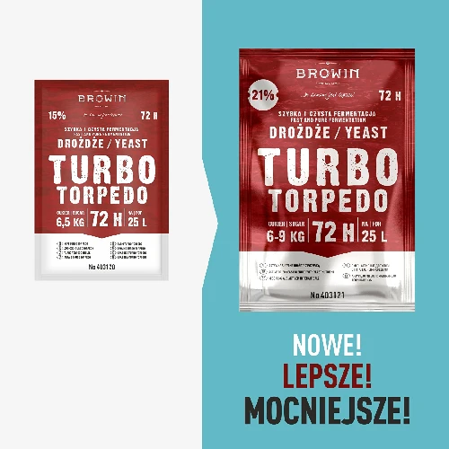 Turbo Torpedo distillery yeast 72h 21% - 120 g - 13 