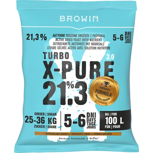 Turbo X-Pure 21.3% yeast for 100 L, 360 g  - 1 